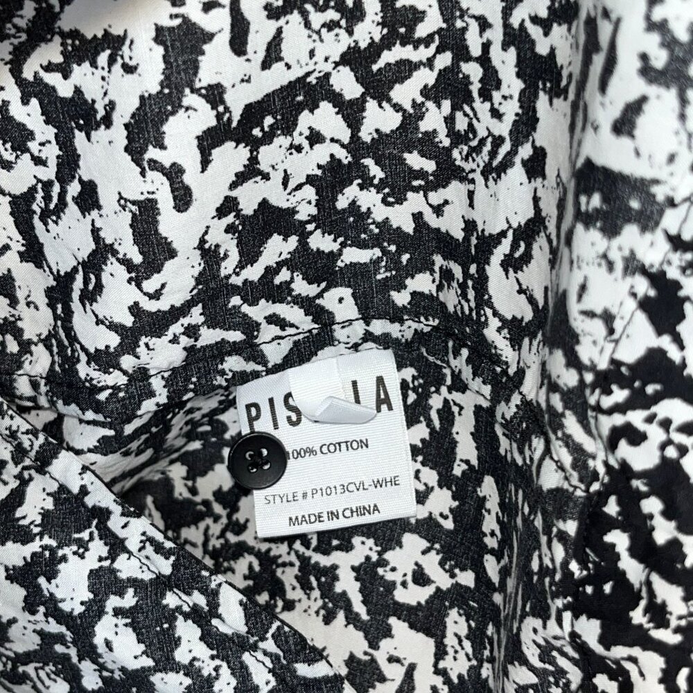 Pistola Sam Black and White Cotton Floral Long Sleeve Shirt Dress Small S - Picture 7 of 9